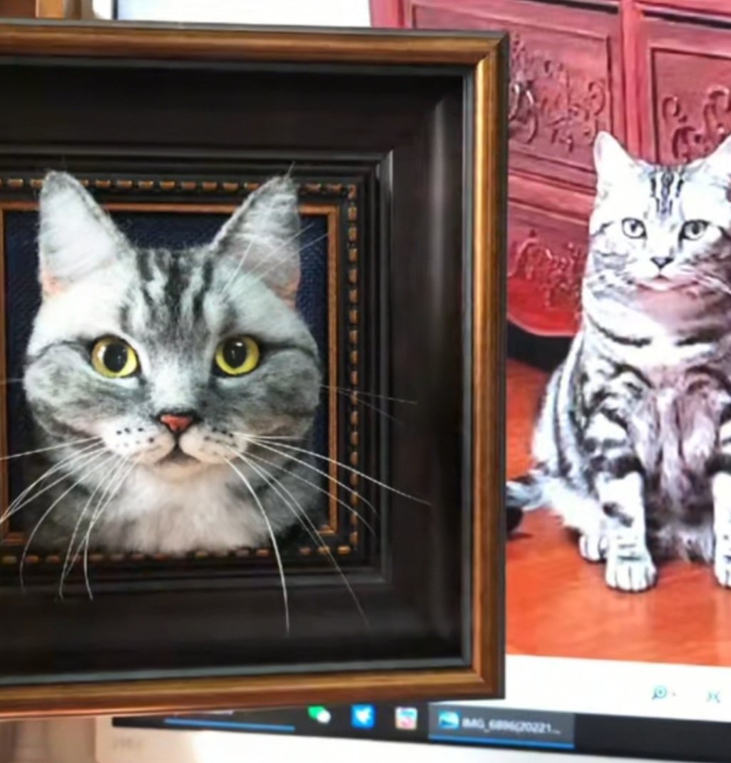 Framed Pet Portrait-Cat
