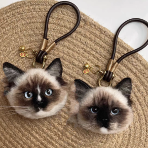 Custom Felted Pet Pendant-Cat