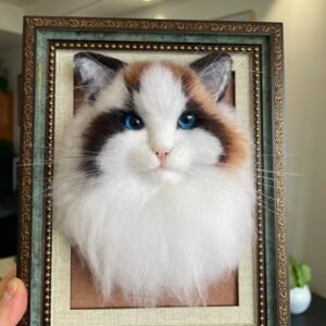 Wool Felt  Ragdoll Cat Portrait